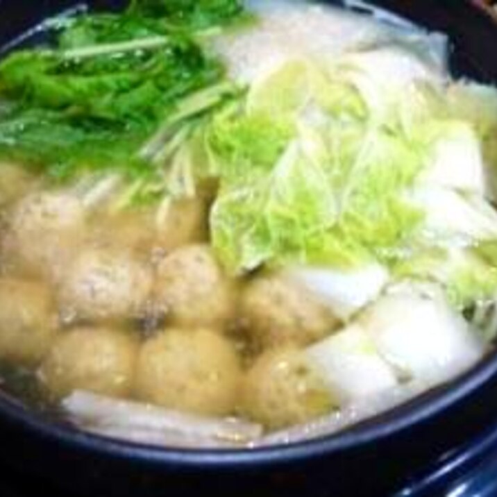 つくねに隠し味!鶏つくね団子鍋☆余りタネでもう1品